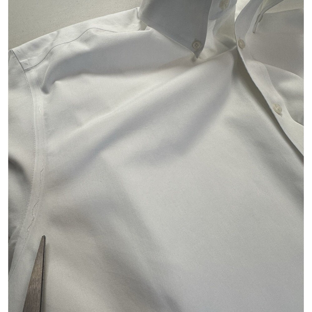 LL Bean Dress Shirt Men's Sz 18-35 White Traditional Fit Button Down/Up Collared - Picture 4 of 14